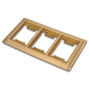 Thomas & Betts 3 Gang Brass Carpet Floor Plate P 64 3G CP Steel City
